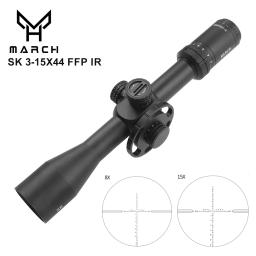 MARCH SK 3x15x44 FFP luneta ffp Tactical Riflescope, Spotting Scope para PCP Rifle Hunting, Airgun e Airsoft Visão Óptica, 3-15x44 HD - Image 1