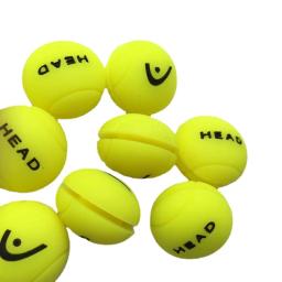 Cabeça Fluorescente Raquete De Tênis, Silicone Shock Absorber, Amortecimento Raquete Acessórios, Bola Amarela, 2Pcs por Lote - Image 3