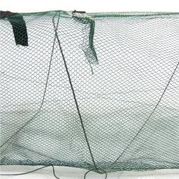 Rede de pesca dobrável gaiola portátil com zíper armadilha para peixes fundido para camarão lagostim iscas de caranguejo equipamento de pesca ao ar livre acessórios - Image 5