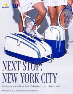 Bolsa de raquetes leve Wilson-US Open Super Tour, mochila com raquete branca e azul, bolsa de tênis grande com isolamento térmico, pacote 2 - Image 6
