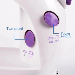 Mini máquina de costura doméstica, máquina de costura portátil com cortador de luz, pedal portátil, luz noturna, 202 - Image 5