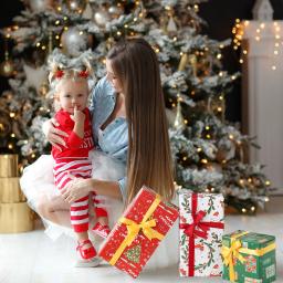 Papel de embrulho para presente de natal decoração de feliz natal para casa 2024 enfeite de natal ornamento de natal Navidad Natal presente de ano novo 2025 - Image 6