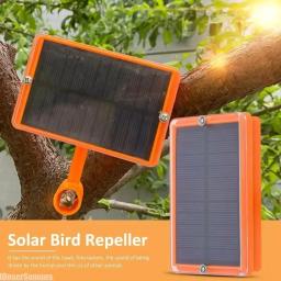 Solar Powered Animal Repeller, Ultrasonic Bird Repeller com Speech Box para Orchard, Som reflexivo para jardim - Image 1