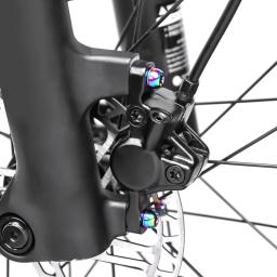 Muqzi 6 pçs m6x17mm pinça de freio a disco parafusos da haste da bicicleta mtb manivela braço parafuso com arruela peças da bicicleta - Image 3
