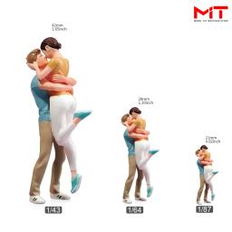 Modelo de cena sem pintura, Miniaturas Figurinhas, Menino e Menina Abraço Proposta, Lover Kissing, 1:87, 1:64, 1/43, 24 - Image 1