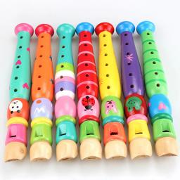 Flauta De Desenhos Animados De Madeira Para Educação Infantil, Desenvolver Tipo, Gravador De 6 Furos, Instrumentos Musicais, Enviar Aleatório, 1Pc - Image 6