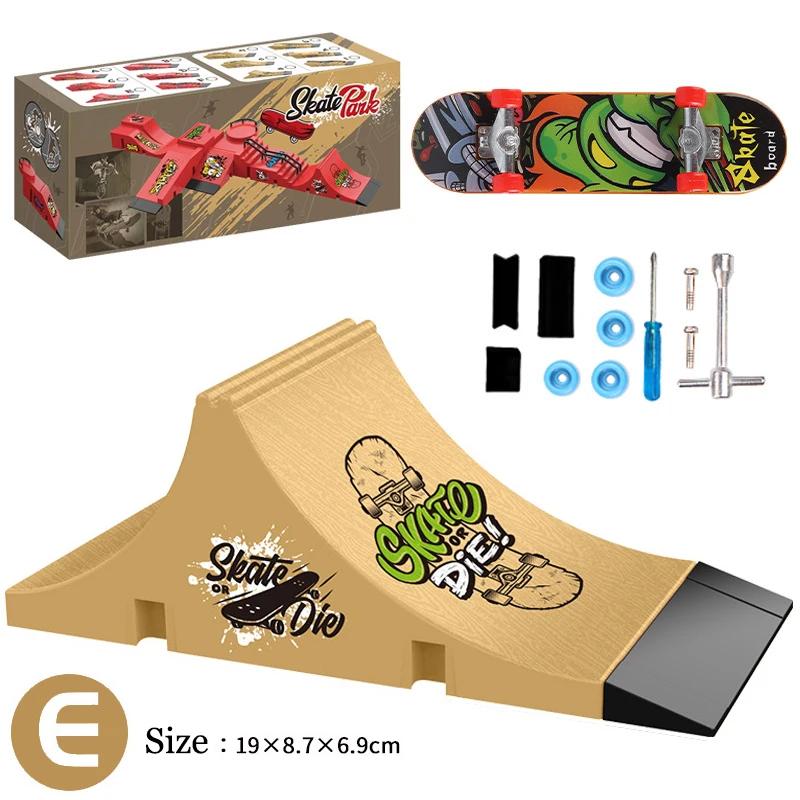 Ponta do dedo skate crianças brinquedos dedo esportes campo treinamento adereços parque rampa trilhos inclinação modelo dedo skate jogos - Image 1