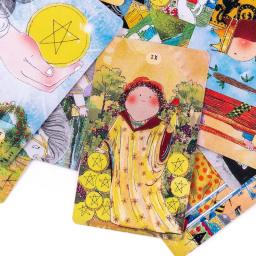 As Chubby Cartas De Tarô, Jogo De Adivinhação, Cartas De Leitura, Ferramentas De Adivinhação, Original, 12x7cm, 79pcs - Image 4