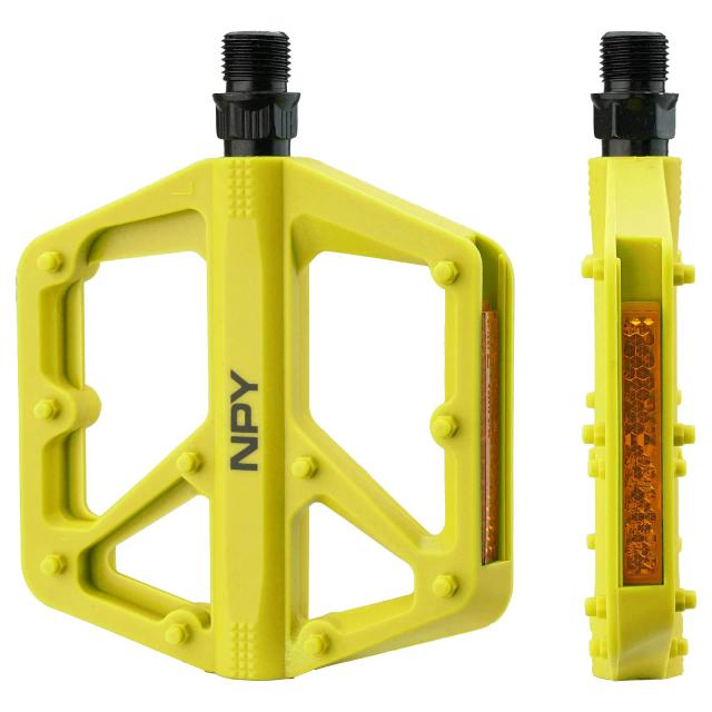Npynew Pedais de Bicicleta Rolamento Duplo Refletor Ciclismo de Estrada Montanha Plataforma