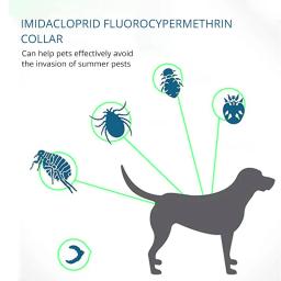 Coleira anti-pulgas ajustável para Pet, repelente de insetos, coleira anti mosquito para grandes animais de estimação, acessórios para cães, cachorro e gato, desparasitação Vitro - Image 4