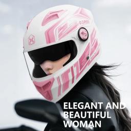 Capacete de motocicleta elétrica de cor sólida inverno quente equitação Kask para homens e mulheres moto headwear - Image 1
