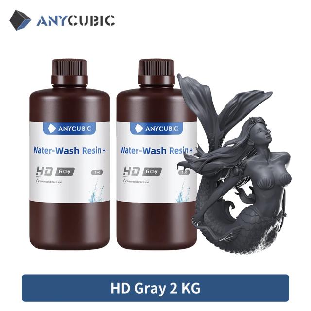 Resina Anycubic para Impressão 3D: Lavagem de Água de Alta Precisão, Baixo Odor e Baixa Viscosidade - Compre 2kg e Ganhe 1kg Grátis (Somente Brasil)