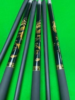 Professional 9 Ball e Carom Bilhar Carbon Fiber Pool Cue com 12.5mm Tip e Dragon Element Design - Image 1