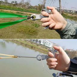 Arcos De Mão De Aço Inoxidável, Composto, Polegar, Dardos De Pesca, Slingshots, Release Grip, Fish Shooting Tool - Image 3