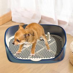 WC Portátil com Parede de Proteção para Animais de Estimação, Training Pad Holder, Lavatório, Litter Box, Trainer Corne, Cão e Gato, Interior e Exterior - Image 1