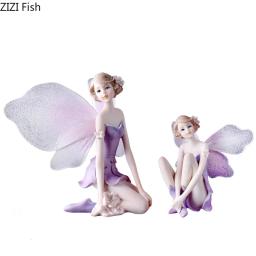 Decoração para casa e quarto de crianças, ornamentos artesanais de resina com flor de anjo e fadas para meninas - Image 6