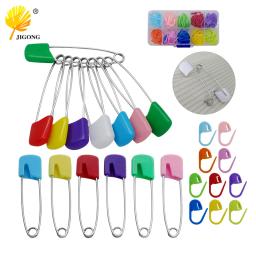 Pinos de segurança coloridos com caixa de armazenamento Ferramentas decorativas de bloqueio, Artesanal para acessórios de vestuário, Costura, Roupas, Artes, Artesanato - Image 1