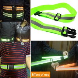 Alta Visibilidade Reflective Belt para Night Safety Gear, Cintura Elástica Ajustável, Banda de Aviso, Corrida e Ciclismo - Image 3