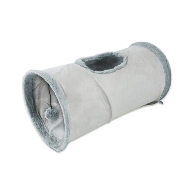 Túnel Interativo de Pelúcia Dobrável para Gatos: Brinquedo Educativo e Engraçado para o Inverno