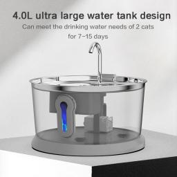 360 ° Fonte de água de indução automática para gato, aço inoxidável, controle inteligente por aplicativo, bebedor para animais de estimação, dispensador de água, vários animais de estimação - Image 4
