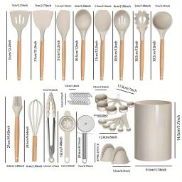 Silicone utensílio conjunto com suporte, 36pcs - Image 6