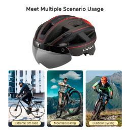 LIXADA-Mountain Bike capacete com destacáveis óculos magnéticos, ciclismo capacetes, luz traseira, equipamento de ciclismo ao ar livre - Image 6
