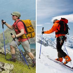 Bastões de trekking ultraleves ajustáveis, bastões de caminhada telescópicos de liga de alumínio de 3 seções, antiderrapantes para homens e mulheres, caminhada nórdica - Image 6