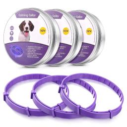 Coleira calmante natural para animais de estimação, ansiedade ajustável, feromona, reduzindo coleiras duradouras, gatos e cães - Image 2