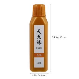 Caneta tinteiro tinta sumi pintura desenho pintura tradicional caligrafia chinesa ouro dourado - Image 6