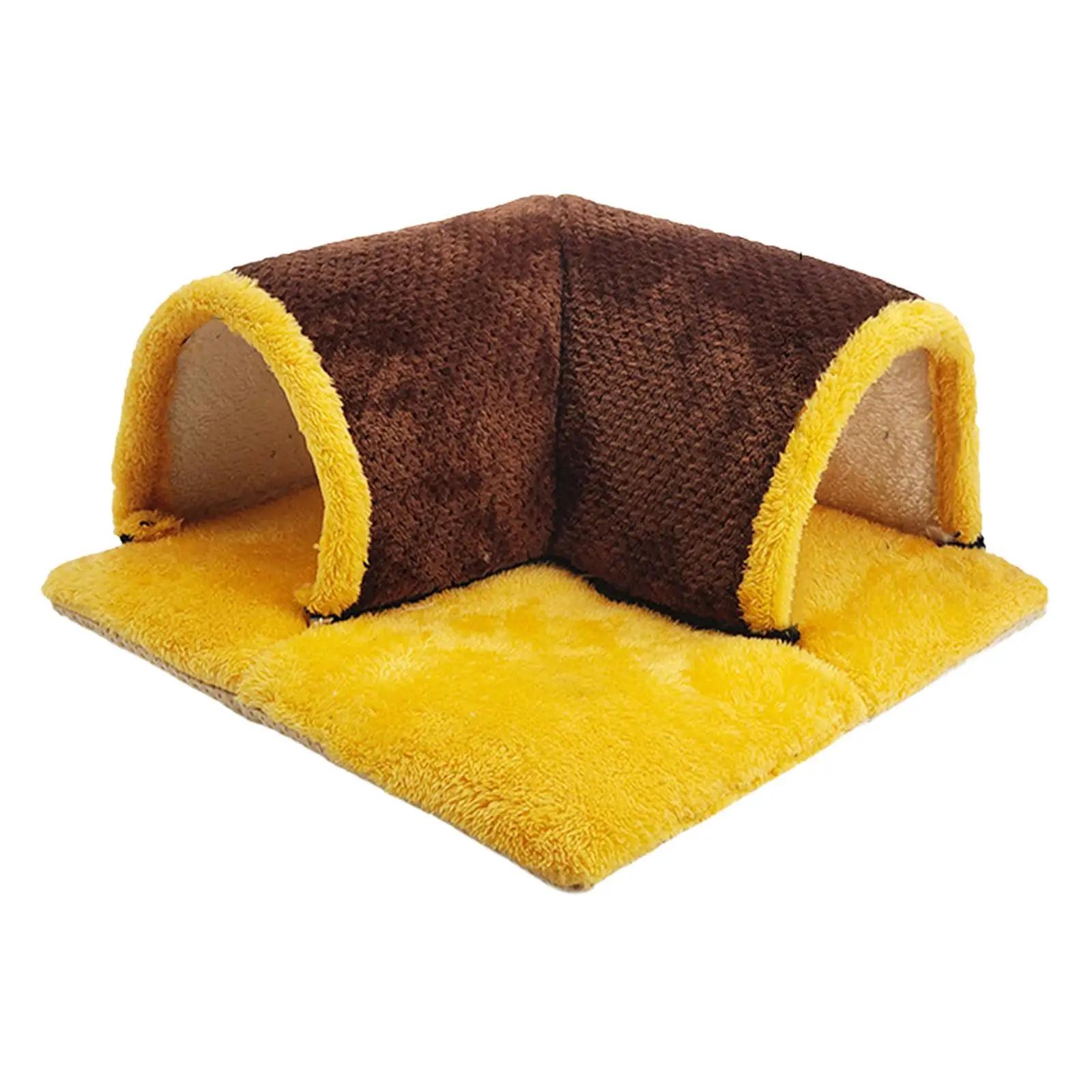 Túnel de pequenos animais para hamster, esconderijo de cobaia, playground respirável, tapete removível, caverna de animais, casa de cobaia, gato e gatinho - Image 1
