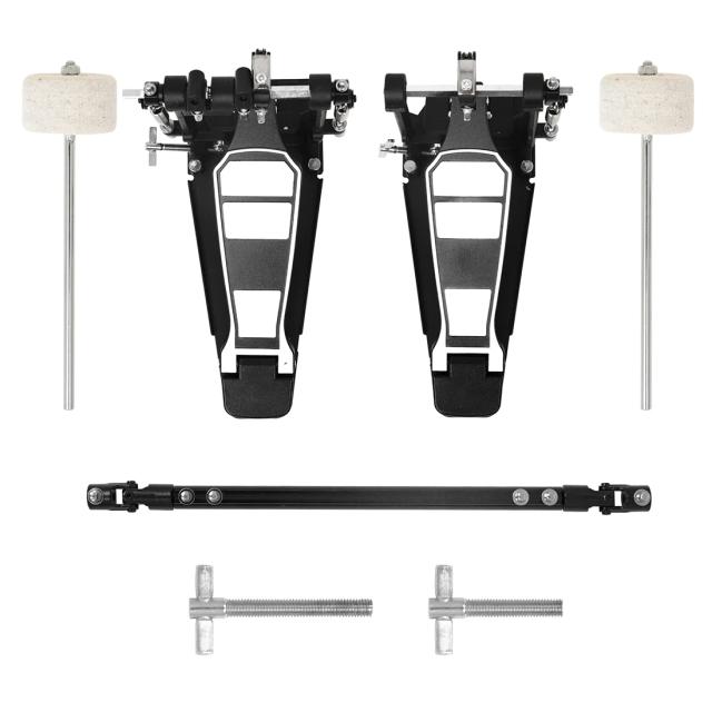 Kit de Pedal de Mallet com Duplo Acionamento para Bateria Eletrônica - Pedal de Corrente em Alumínio para Percussão Profissional e Acessórios de Tambor