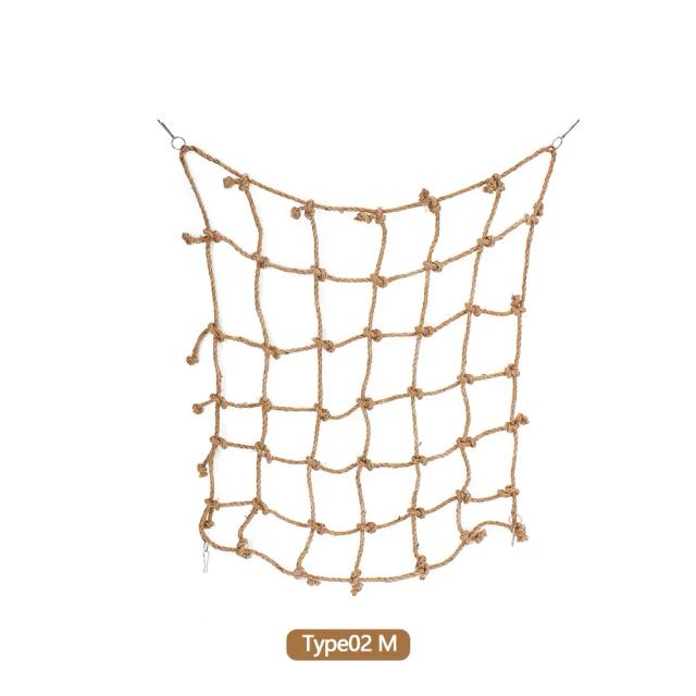 Escada de Corda de Cânhamo para Pássaros - Brinquedo Suspenso e Interativo para Papagaios e Aves de Estimação