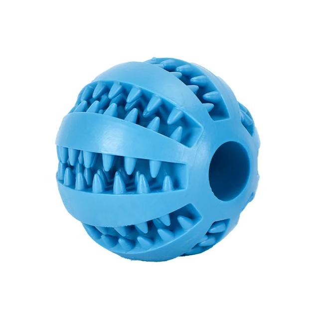 Brinquedo Interativo para Cães: Bola de Borracha Macia e Resistente para Mastigar e Limpar os Dentes