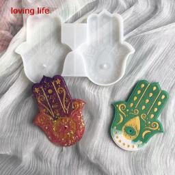 Mão criativa de Fátima incenso varas, molde de silicone, gesso ioga DIY, flor da vida, bandeja titular, decoração para casa - Image 2