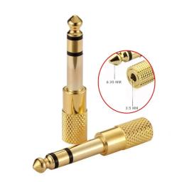 Adaptadores de auscultadores estéreo de som musical, conector áudio, fêmea para macho Jack Plug, 6,35mm, 1/4 ''a 1/8'', 3,5mm - Image 3