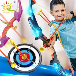 LED Light Up Bow and Arrow para Crianças, Jogo de Tiro com Arco, Ventosa Arrows, Alvo, Esportes ao ar livre, Brinquedo de Caça, Presente para Menino e Menina - Image 1