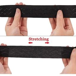 Non-Slip Silicone Gripper Band, Elástico para Projeto de Costura Vestuário, Preto, 1.5 "Wide, 6 Jardas - Image 4