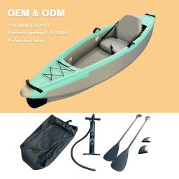 Alta Qualidade PVC Único Caiaque Inflável para Pesca Canoagem Rafting Esportes Aquáticos Personalizável Desconto Por Tempo Limitado - Image 1
