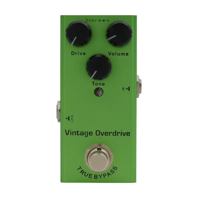 Pedal de efeitos para guitarra elétrica: coro, delay, distorção de vibrafone e true bypass