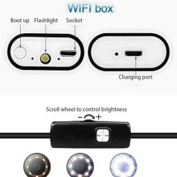 Câmera subaquática HD, 5 Mega-Pixel Visual, Dispositivo De Pesca, Conexão Wi-Fi, Telefone Móvel, Tablet, 8LED Iluminado Fish Finder - Image 2