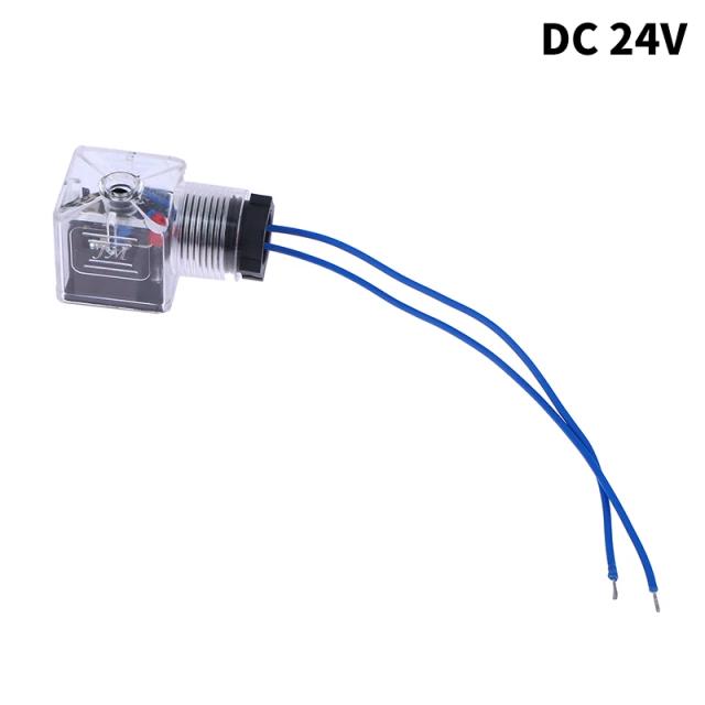Suporte para Lâmpada Pneumática Transparente com Válvula Solenóide Hidráulica Plug e Caixa de Junção Eletroímã - DC 24V e AC 220V