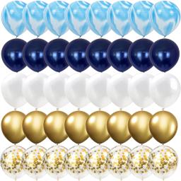 Balões de metal para gênero revelam decorações de festa, ouro, azul, branco, casamento, dia dos namorados, festa de bebê, aniversário, 40pcs - Image 6