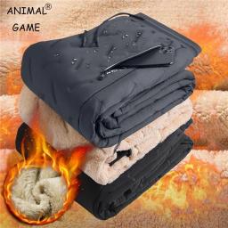 Inverno sweatwear masculino de pelúcia grosso velo sweatpant lambswool calças térmicas calças casuais à prova dwindproof água vento calças de algodão quente - Image 1