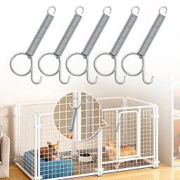 Metal Cage Door Spring Hook, Tensão resistente, Fixação de arame ganchos para gaiolas de hamster do pássaro do coelho, 8.5cm, 5 10Pcs - Image 2