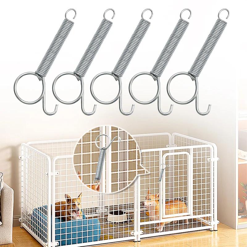 Metal Cage Door Spring Hook, Tensão resistente, Fixação de arame ganchos para gaiolas de hamster do pássaro do coelho, 8.5cm, 5 10Pcs - Image 1