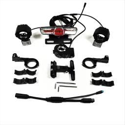 Faróis duplos para bicicleta elétrica, luz de sinalização dianteira e traseira, Kits de Conversão Ebike, BBS01, BBS02, BBSHD, 12V-72V - Image 1
