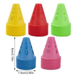 Marcador versátil de cone de treinamento de futebol de 10 peças para marcação de estádio e treinamento de agilidade amarelo - Image 6