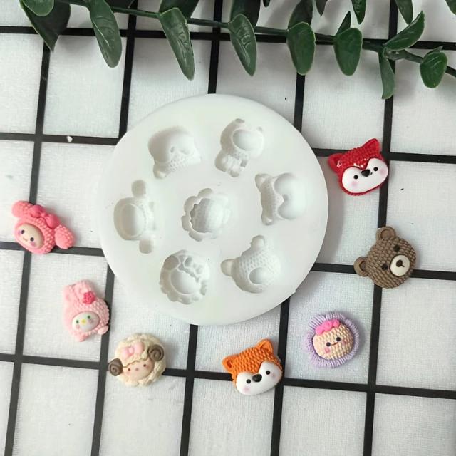 Molde de Silicone em Forma de Urso para Decoração de Bolos e Cupcakes, Ideal para Fondant e Chocolate