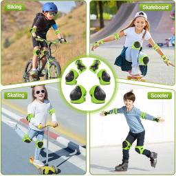 Conjunto de engrenagens protetoras para crianças, joelheiras e cotoveleiras com protetores de pulso, patinação, ciclismo, bicicleta, 3 em 1, 3 em 1 - Image 5