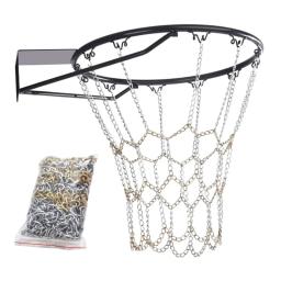 Rede de basquete clássica esportiva de basquete ao ar livre, corrente de aço galvanizado, durável, rede de alvo de basquete - Image 1